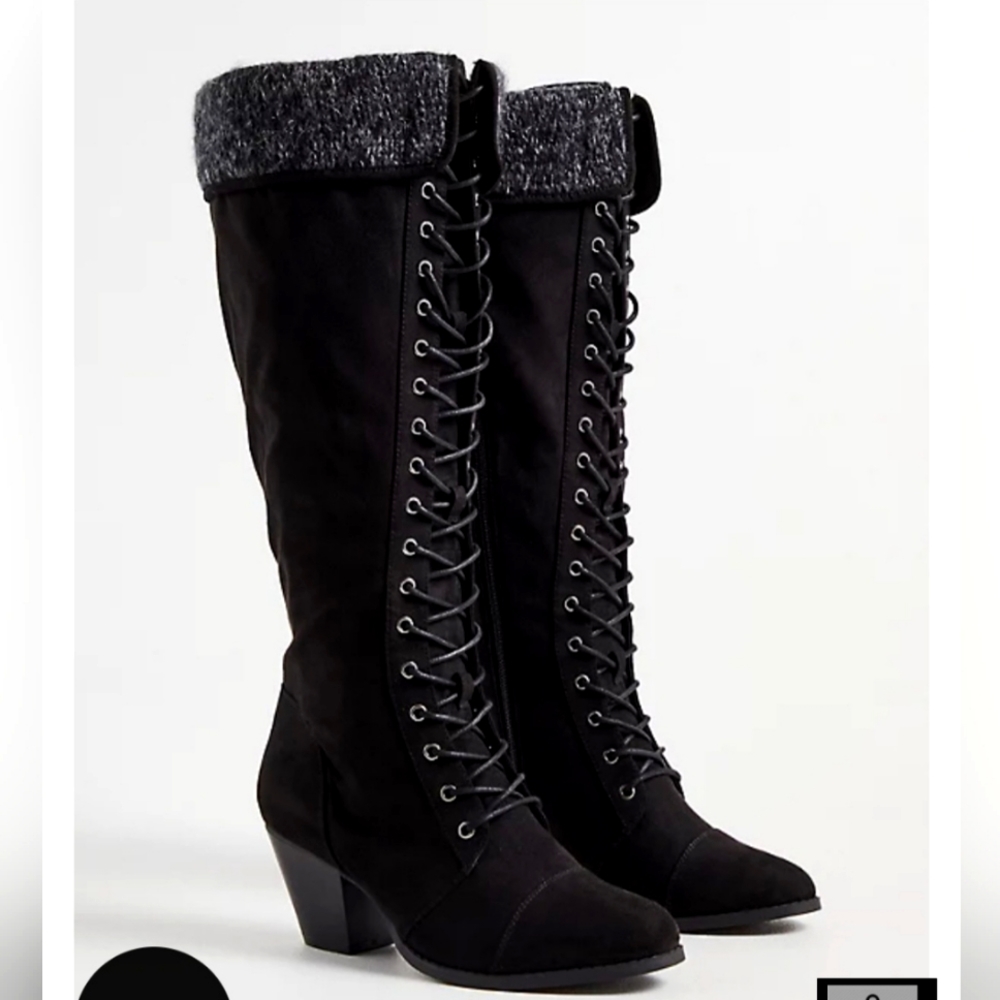 Torrid Sweater knee boot, 8.5 blk
